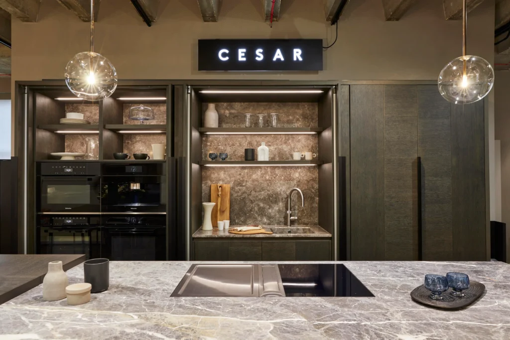 Photograph of Chelsea Showroom kitchen by Espresso Design Ltd. ©2023 Espresso Design